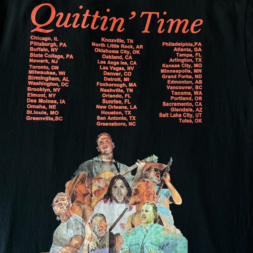 Zach Bryan Quittin Time 2024 Tour Metch